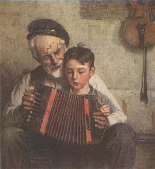 Norman-Rockwell-Music-Lesson. (600x655, 64Kb)